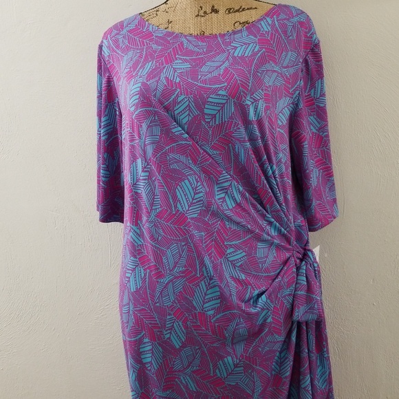 Fushia/Turquoise Dress - Picture 2 of 4